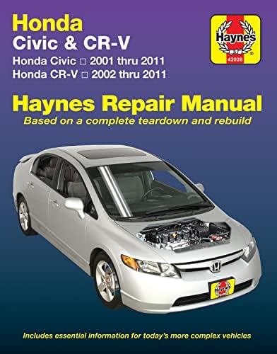 HONDA CIVIC & CR-V REPAIR SHOP & SERVICE MANUAL For Years 2012